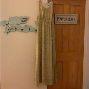 Yellow snake print maxi dress